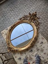 Specchio ovale legno usato  Vittorito
