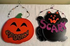Halloween wood hanging for sale  Shipping to Ireland