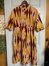 Grass Fields The African Shop African print dress size 16 for sale  Shipping to South Africa