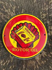 Shell Oil Enamel Sign. Vintage Petrol Can Design. for sale  Shipping to South Africa