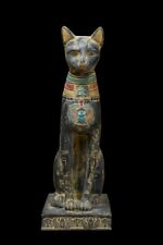 Estátua egípcia antiga exclusiva grande deusa Bastet gato escaravelho alado comprar usado  Enviando para Brazil