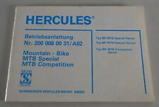 Manual de instrucciones Hercules Mountain Bike tipo 831 MTB Special / MTB Competition segunda mano  Embacar hacia Argentina