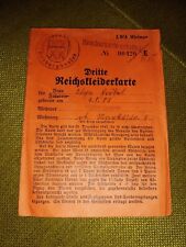 Reichskleiderkarte range hildb gebraucht kaufen  Ilmenau-Gehren, Möhrenbach, Jesuborn