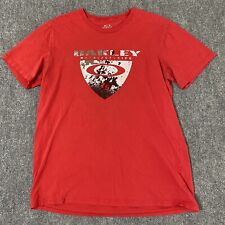 Camiseta masculina Oakley Manufacturing grande ajuste regular vermelha manga curta * comprar usado  Enviando para Brazil