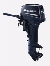 IN STOCK NOW NEW TOHATSU 15 HP Two stroke Commercial Use Outboard SHORT SHAFT for sale  WARE