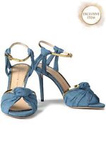 Used, RRP€630 CHARLOTTE OLYMPIA Denim Ankle Strap Sandals US10.5 UK7.5 EU40.5 Tow Tone for sale  Shipping to South Africa