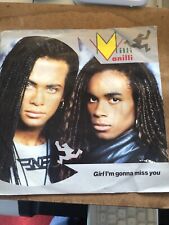 Milli Vanilla 1988 Girl I'm Gonna Miss You PS 7" Single comprar usado  Enviando para Brazil