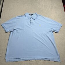 Polo Ralph Lauren Polo Shirt Mens 3XB XXXB Big Blue Solid Cotton Golf Rugby Pony for sale  Shipping to South Africa