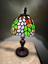  Lámpara de mesa estilo Tiffany vidrieras multicolor de 12,5 pulgadas de alto  segunda mano  Embacar hacia Argentina