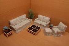 Sofá reclinable asiento reclinable para casa de muñecas floral vintage para casa de muñecas, usado segunda mano  Embacar hacia Mexico