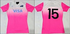Usado, UAR Nike Argentina Rugby Pumas Hombre Partido, Calce Ajustado Jersey Rosa Talla M Nº15 segunda mano  Argentina 