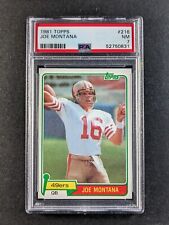 1981 Topps Football JOE MONTANA Rookie RC #216 San Francisco 49ers PSA 7 QUASE PERFEITO comprar usado  Enviando para Brazil