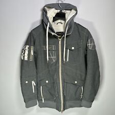 Nike Snowboarding Heavyweight Snow Jacket Sz Large L Grey Hooded Recco Gold, used for sale  Vancouver