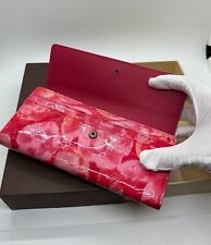 Rara Louis Vuitton Auténtica Billetera Larga Rosa Barniz Floral Caja Original segunda mano  Embacar hacia Argentina