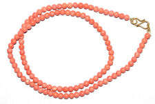 Usado, Coral Vermelho Gemstone 925 Prata Fina 12-50" Colar Fio 5 mm Contas comprar usado  Enviando para Brazil