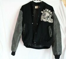 Vintage 80's Chalk Line Raiders American  AFC Jacket Coat XL Wool Varsity Black  for sale  Anderson