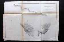 Mapa grande Perry 1856. Endermo Harbor Island of Jesso, Hokkaido, Japão, usado comprar usado  Enviando para Brazil