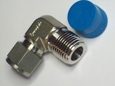 1- Conector de codo de acero inoxidable Swagelok, tubo de 1/2"" x 1/2"" MNPT, SS-810-2-8 segunda mano  Embacar hacia Argentina