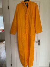 DARTEX PU COATED WATERPROOF HOODED COVERALL OVERALL BOILER SUIT MEDIUM , used for sale  WIGAN