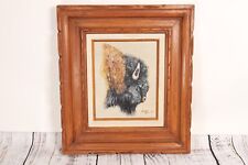 Bison portrait original for sale  Coeur D Alene