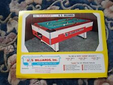  Original Vintage Pool Table Coin-Op Promo Flyer by US Billiard, used for sale  Shipping to South Africa