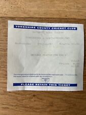 Cricket ticket yorkshire for sale  SHIPLEY