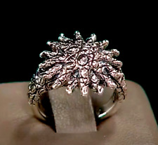 John Hardy Jai Size 7 Sunburst Starburst Crocodile Texture Sterling Silver Ring, used for sale  Shipping to South Africa