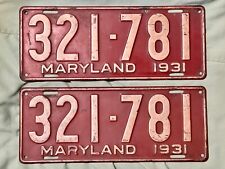 1931 maryland license for sale  Rockville