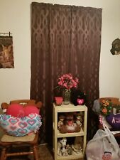 2 brown curtain panels for sale  Sweetwater