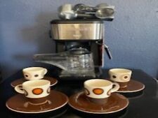 Cafeteira de espresso a vapor Gourmia 4 tiros e 4 xícaras e pires de espresso vintage/gaunard comprar usado  Enviando para Brazil