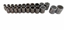 Used, CRAFTSMAN USA 22 Piece 1/2" Drive SAE Shallow 6/12Point Socket Set 3/8''-1 1/8'' for sale  Shipping to South Africa