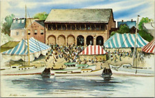 Usado, Harbour House Restaurant Annapolis MD pintura K. Harris tendas veleiros 1966 comprar usado  Enviando para Brazil