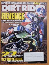 Revista de Motocross Dirt Rider junho de 2002 Mike Brown AMA 125cc Nationals '03 KAWA, usado comprar usado  Enviando para Brazil