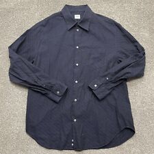 Camisa masculina Armani Collezioni adulto extra grande azul marinho manga longa algodão comprar usado  Enviando para Brazil
