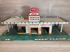 Centro de servicio de gasolinera de lata Marx de colección década de 1950 juguete/juego segunda mano  Embacar hacia Argentina