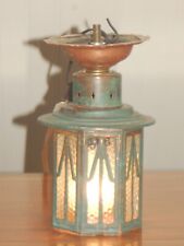 COPPER LANTERN Lamp BRASS Porch Light Hanging Mission Arts & Crafts Verdigris  for sale  Shipping to South Africa