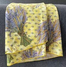 Mantel provenzal floral de lavanda 60"" x 77"" amarillo ovalado hecho en Francia Provenza segunda mano  Embacar hacia Argentina