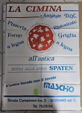 Manifesto pizzeria cimina usato  Viterbo