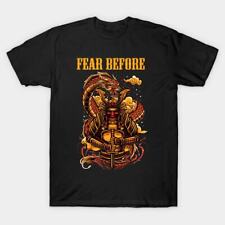 Usado, Camiseta unissex Fear Before Dragon and Steel Knight arte design laranja dourado nova com etiquetas comprar usado  Enviando para Brazil