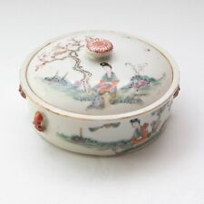 Antigua tapa tazón de porcelana de la dinastía Qing con marca PO Cheong Tai segunda mano  Embacar hacia Argentina