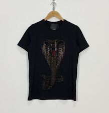 Camiseta Feminina Philipp Plein Cobra Diamonds Tamanho 36 S Preta Luxo Top, usado comprar usado  Enviando para Brazil