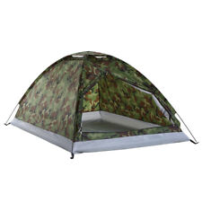 Camping Tent Person Single Layer Portable Camouflage Handbag  Hiking Backpacking, used for sale  Shipping to South Africa