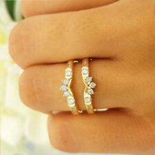 Anel de noivado feminino folheado a ouro 14k com diamante criado em laboratório 2 quilates comprar usado  Enviando para Brazil
