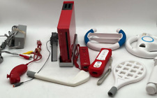 RED NINTENDO WII MARIO KART (W/MANUAL) & BUNDLE (2 CONTROLLERS, CABLES, SPORTS)!, used for sale  Shipping to South Africa