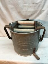 Vintage Galvanized Metal Mop Bucket with Wood Rollers Wringers EAGLE MFG 14, used for sale  Mount Holly Springs