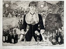 Édouard Manet gravure Eau Forte Etching Impressionniste Bar Aux Folies Bergère segunda mano  Embacar hacia Argentina