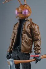 Casaco de couro marrom jaqueta tops modelo de roupas para boneca corpo figura masculina 6"" em escala 1/12 comprar usado  Enviando para Brazil