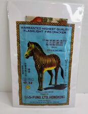 Vintage Zebra Brand Flashlight Firecracker Brick 40/32 1/12" LABEL ONLY , used for sale  Shipping to South Africa