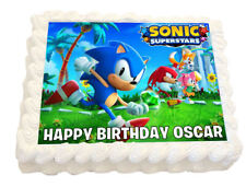 Decoração de bolo Sonic Superstar personalizada real, usado comprar usado  Enviando para Brazil