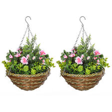 artificial flowers hanging basket for sale  GREENFORD